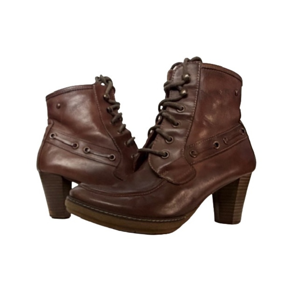 PILOLINOS Brown Leather Ankle Boots